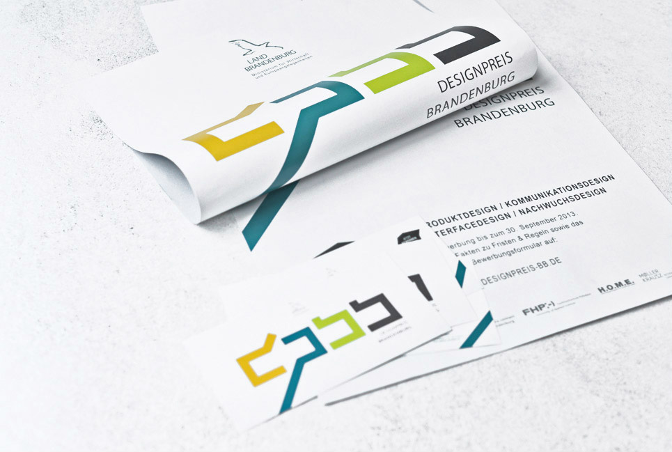 Designpreis Brandenburg Plakate, DIN lang Flyer